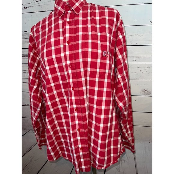 Cinch Western Shirt Small Long Sleeve Plaid button front red white Plaid Cowboy - Picture 8 of 9